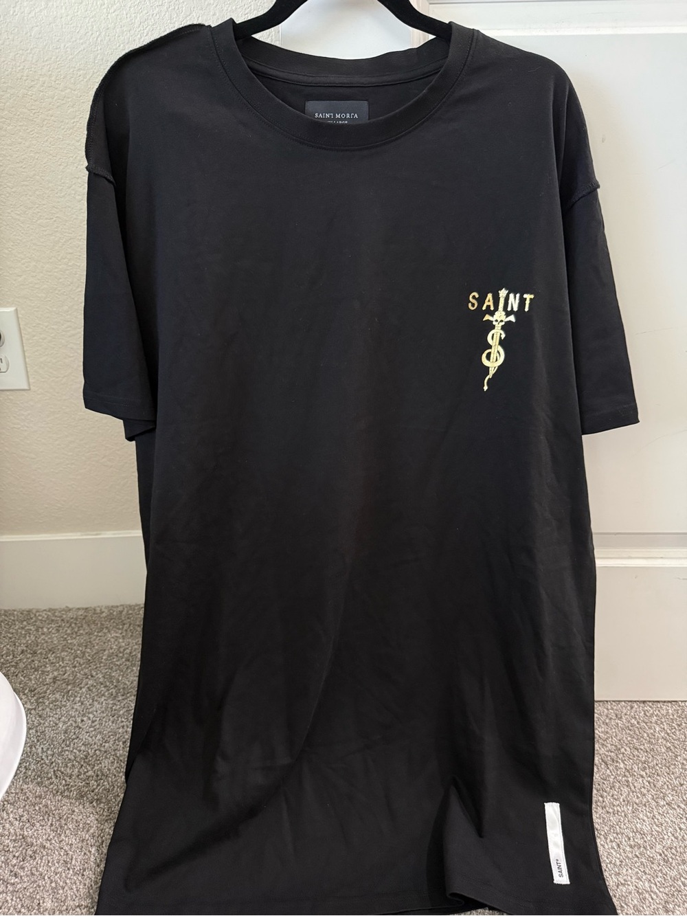 Saint Morta Men's Black Logo Graphic T-Shirt